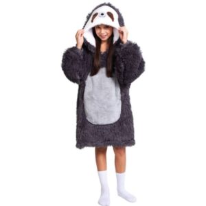 Noxxiez Κουβέρτα Hoodie Με Κουκούλα Και Μανίκια Sloth 7-12 Χρονών NX-CH322