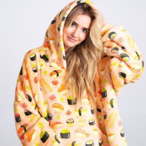 Noxxiez Κουβέρτα Hoodie Με Κουκούλα Και Μανίκια Sushi Για Ενήλικες Και Εφήβους XL NX-CH351 - Image 2