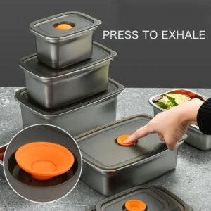 Yoko Design Φαγητοδοχείο Για Φούρνο Μικροκυμάτων Από Ανοξείδωτο Ατσάλι 1000ml 19.0x11.6x7.8cm YD2034 - Image 3