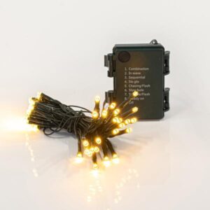 Eurolamp Σειρά 48 LED Θερμό Λευκό 3.5m Με Προγράμματα Και Timer IP44 Πράσινο Καλώδιο Μπαταρίας 600-11225 - Image 3