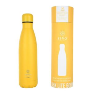 Estia Θερμός Παγούρι Travel Flask Lite Save The Aegean 500ml Pineapple Yellow 01-18078