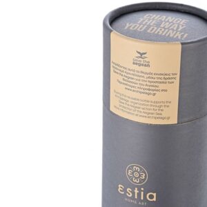 Estia Θερμός – Μπουκάλι Travel Flask Save The Aegean 750ml Fjord Grey 01-9823 - Image 5