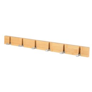 Estia Κρεμάστρα Τοίχου Ξύλινη 60x5.5x1.8cm 6 Θέσεων Με Αναδιπλούμενους Γάντζους Φυσικό 02-18399 - Image 4