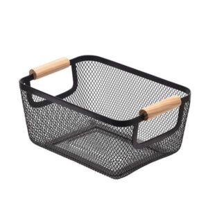 Estia Καλάθι Οργάνωσης Μεταλλικό 24x17x11cm Με Ξύλινες Λαβές 02-18665