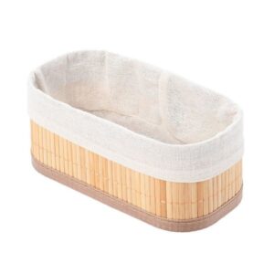 Estia Καλάθι Οργάνωσης Bamboo Essentials Με Εσωτερική Επένδυση 19.5x10cm Λευκό 02-19648 - Image 2