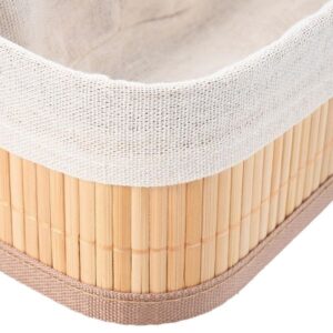 Estia Καλάθι Οργάνωσης Bamboo Essentials Με Εσωτερική Επένδυση 19.5x10cm Λευκό 02-19648 - Image 3