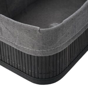 Estia Καλάθι Οργάνωσης Bamboo Essentials Με Εσωτερική Επένδυση 30x20cm Μαύρο 02-19693 - Image 3