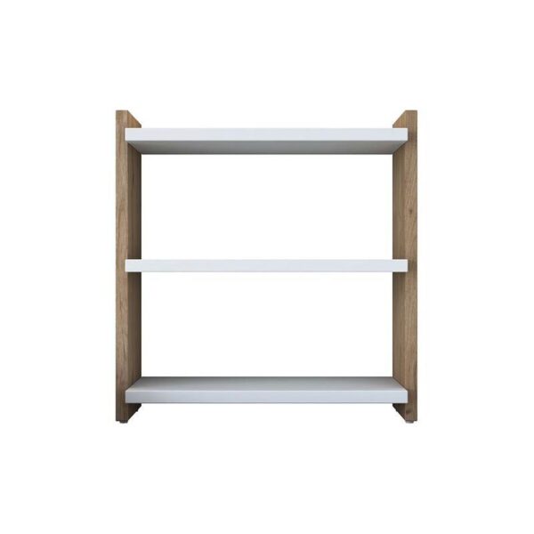 Pakoworld Ραφιέρα Anthia 43.5x15x45εκ Καρυδί-Λευκό 182-000032 - Image 3