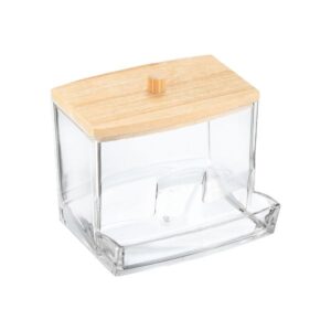 Estia Κουτί Αποθήκευσης Και Οργάνωσης Bamboo Essentials 9x7.5x7cm Για Μπατονέτες Με Καπάκι 02-17644