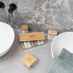 Estia Κουτί Αποθήκευσης Και Οργάνωσης Bamboo Essentials 9x7.5x7cm Για Μπατονέτες Με Καπάκι 02-17644 - Image 4
