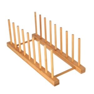 Estia Πιατοθήκη Ντουλαπιού Με Στύλους Bamboo Essentials Φυσικό 01-17279