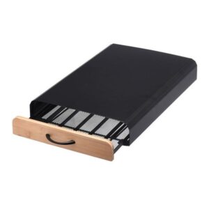 Estia Θήκη Για Κάψουλες Espresso Bamboo Essentials Μεταλλική Συρταρωτή 60 Θέσεων Μαύρη 01-19884 - Image 3