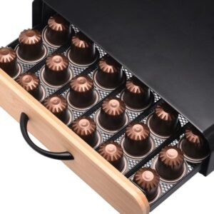 Estia Θήκη Για Κάψουλες Espresso Bamboo Essentials Μεταλλική Συρταρωτή 60 Θέσεων Μαύρη 01-19884 - Image 2