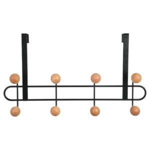 Estia Κρεμάστρα Πόρτας Μεταλλική 41x7.5x23cm 8 Θέσεων Μαύρη 02-18306 - Image 2