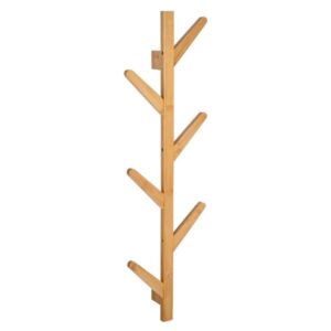 Estia Κρεμάστρα Πόρτας Bamboo Κάθετη Με Πλακέ Γάντζους 84x26x6.8cm 6 Θέσεων Φυσικό 04-19709