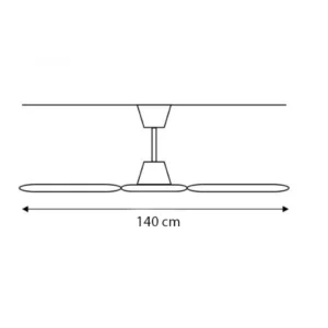 Lineme Ανεμιστήρας Οροφής Βιομηχανικός Φ140cm AC75w Μαύρο 02-00101-2 - Image 3