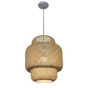 Eurolamp Φωτιστικό Κρεμαστό 1xE27 Φ48xY200cm Rattan Φυσικό 144-33013