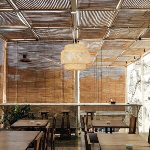 Eurolamp Φωτιστικό Κρεμαστό 1xE27 Φ48xY200cm Rattan Φυσικό 144-33013 - Image 2