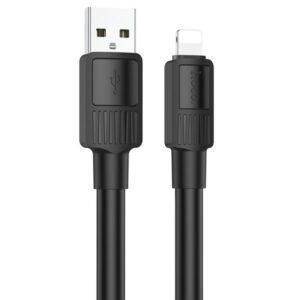 Hoco Καλώδιο Σύνδεσης Solid 1m USB Σε Lightning Fast Charging 2.4A Υψηλής Αντοχής Μαύρο X84 - Image 5