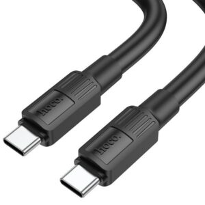Hoco Καλώδιο Σύνδεσης Solid 1m USB-C Σε USB-C Fast Charging 60W 3A Υψηλής Αντοχής Μαύρο X84