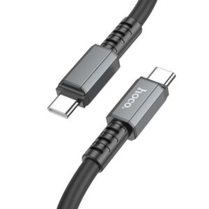 Hoco Καλώδιο Σύνδεσης Strength 1m USB-C Σε USB-C 60W Υψηλής Αντοχής 3A Μαύρο X85