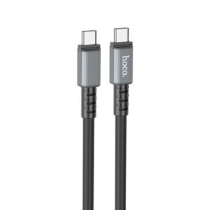 Hoco Καλώδιο Σύνδεσης Strength 1m USB-C Σε USB-C 60W Υψηλής Αντοχής 3A Μαύρο X85 - Image 4