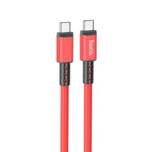 Hoco Καλώδιο Σύνδεσης Strength 1.2m USB-C Σε USB-C 60W Υψηλής Αντοχής 3A X85 Κόκκινο 77546 - Image 3