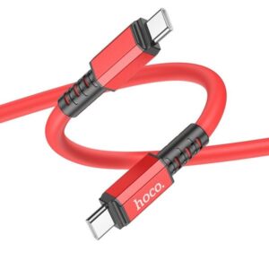 Hoco Καλώδιο Σύνδεσης Strength 1.2m USB-C Σε USB-C 60W Υψηλής Αντοχής 3A X85 Κόκκινο 77546 - Image 2