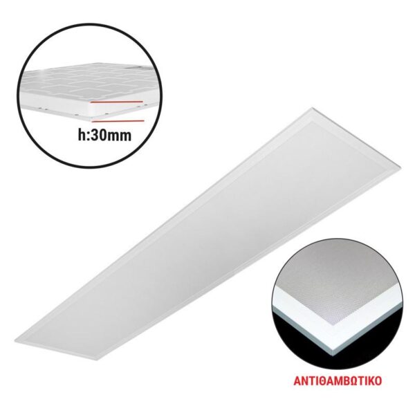 Adeleq ΦΩΤΙΣ.ΨΕΥΔΟΡ.LED PANEL 30x120 40W 4000K UGR19 ΛΕΥΚΟ BACKLIT 21-12040119