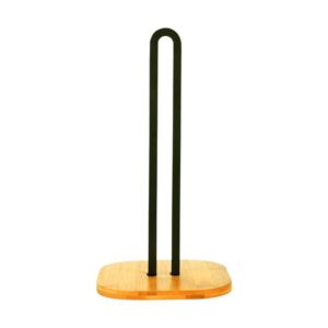 Estia Βάση Για Ρολό Κουζίνας Bamboo Essentials Μεταλλική 16x16x31.3cm Μαύρο 01-13196
