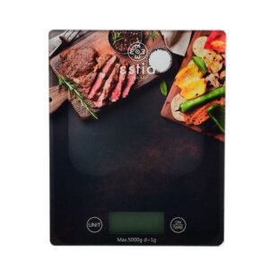 Estia Ζυγαριά Κουζίνας BBQ Time Ψηφιακή Max 5kg Μαύρο 01-13295