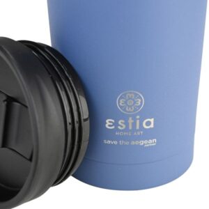 Estia Θερμός - Ποτήρι Για Καφέ Travel Mug Save The Aegean 350ml Denim Blue 01-20378 - Image 4