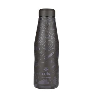 Estia Θερμός Παγούρι Travel Flask Save The Aegean 500ml Noir Echo 01-22044