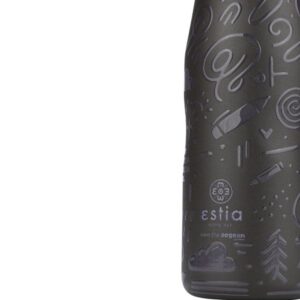 Estia Θερμός Παγούρι Travel Flask Save The Aegean 500ml Noir Echo 01-22044 - Image 3