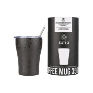 Estia Θερμός Κούπα Coffee Mug Save The Aegean 350ml Noir Echo 01-22891