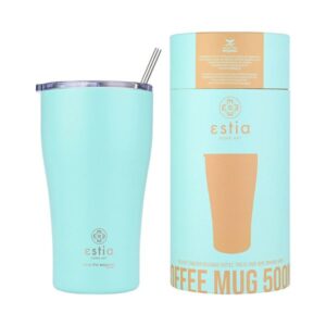 Estia Θερμός Coffee Mug Save The Aegean 500ml Bermuda Green 01-23171