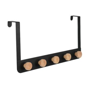 Estia Κρεμάστρα Πόρτας 5 Θέσεις 20x2.5x40cm Μεταλλική Μαύρη 02-18283
