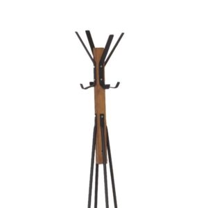 Pakoworld Καλόγερος Ρούχων Myra Φ40x160cm Καρυδί-Μαύρο 120-000119 - Image 2