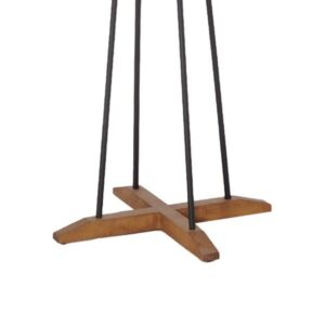 Pakoworld Καλόγερος Ρούχων Myra Φ40x160cm Καρυδί-Μαύρο 120-000119 - Image 4