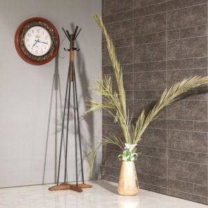 Pakoworld Καλόγερος Ρούχων Myra Φ40x160cm Καρυδί-Μαύρο 120-000119 - Image 3