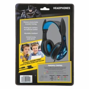 eKids Batman Ενσύρματα Ακουστικά Με Ασφαλή Μέγιστη Ένταση Ήχου Μαύρο-Γαλάζιο BM-140 - Image 5