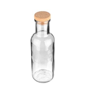 Estia Μπουκάλι Νερού Γυάλινο 1000ml Με Καπάκι Από Φελλό Διάφανο 01-21894 - Image 2