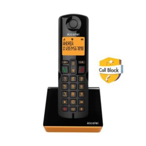Alcatel Ασύρματο Τηλέφωνο Με Δυνατότητα Αποκλεισμού Κλήσεων S280 EWE Μαύρο-Πορτοκαλί 010054