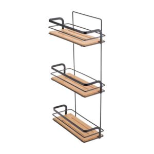 Estia Εταζέρα Bamboo Essentials Μεταλλική Ίσια 3 Θέσεων 25.5x10.5x49cm 02-12779