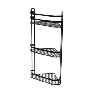 Estia Εταζέρα Elegant Μεταλλική Γωνιακή 3 Θέσεων 54x28x18cm Μαύρη 02-6488