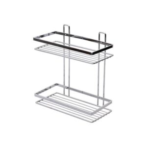 Estia Εταζέρα Elegant Μεταλλική Ίσια 2 Θέσεων 27x25x12.5cm Χρωμίου 02-8680