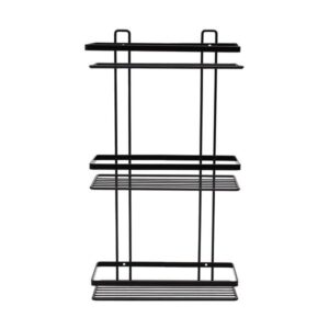 Estia Εταζέρα Elegant Μεταλλική Ίσια 3 Θέσεων 46x25x12.5cm Μαύρη 02-8710 - Image 2