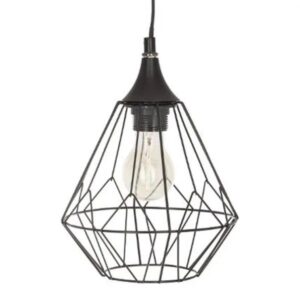 Pakoworld Φωτιστικό Οροφής Flave 1xΕ27 Φ19x132εκ Μαύρο 199-000072