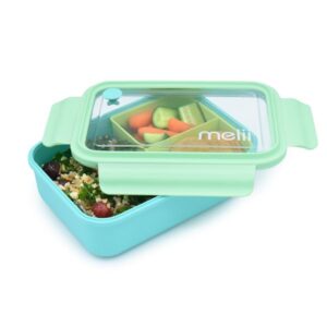 Melii – Φαγητοδοχείο Bento 3 Θέσεων BPA Free 1250ml Τυρκουάζ-Μέντα MEL21950 - Image 2