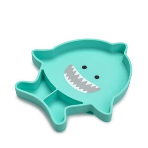 Melii – Πιάτο Σιλικόνης Με Βεντούζα Shark Τιρκουάζ MEL17500